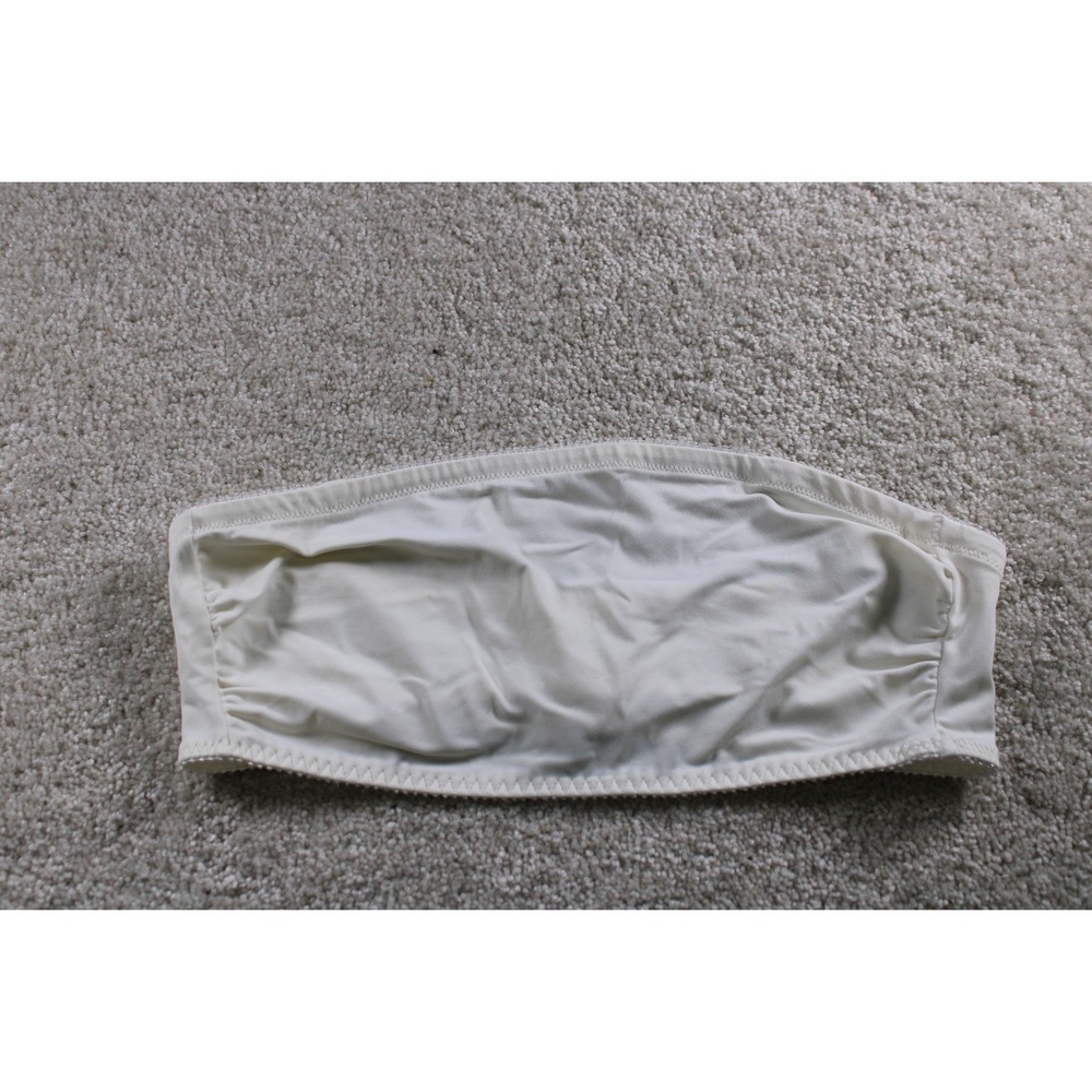 Vassarette Women's Strapless‎ White Bandeau Bra Size 34B Nylon Spandex
